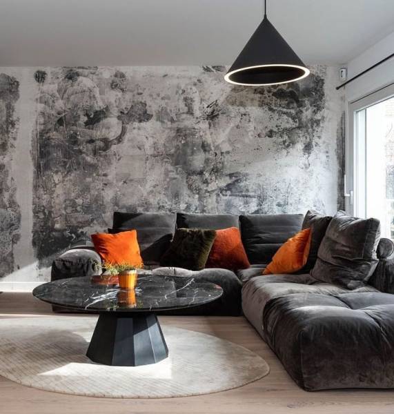 Canapé cosy modulable PIXEL en velours gris anthracite chez Showroom443 à Nîmes près de Montpellier