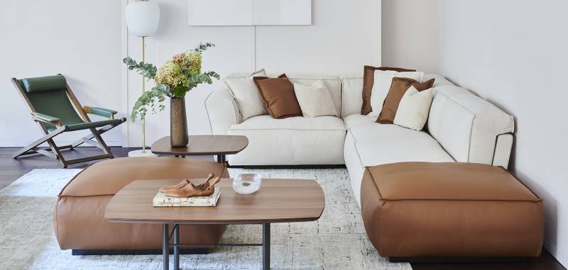 Un canapé modulable design pas cher chez Showroom443 à Nîmes, modèle AUGUSTE