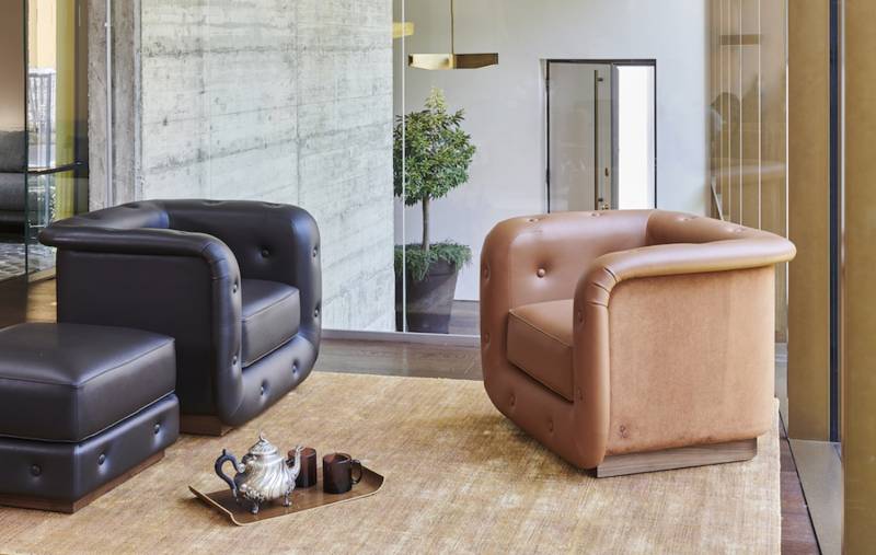 fauteuil en cuir design SERGE chez Showroom443 à Nîmes près de Montpellier