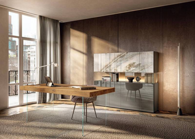 Bureau en bois massif moderne LAGO pour un intérieur design à Nîmes