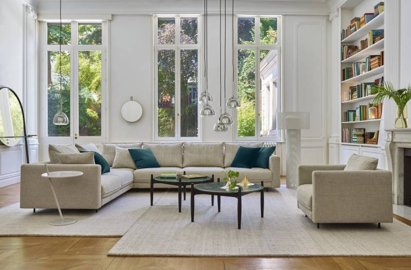 Canapé d'angle ENKI en tissu Ligne roset chez Showroom443