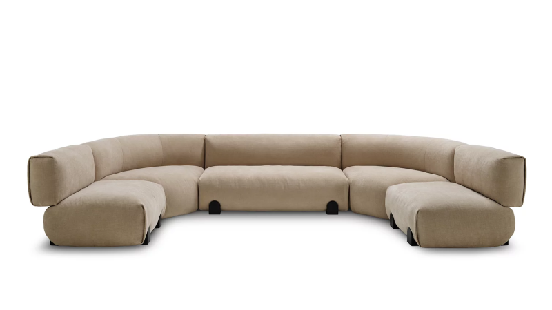 Canapé d'angle en cuir italien SIMPOSIO chez Showroom443 à Nîmes