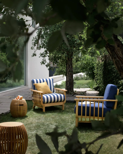 Fauteuil de jardin en bois pour décorer votre extérieur Chelsea de la marque Unopiù chez Showroom443