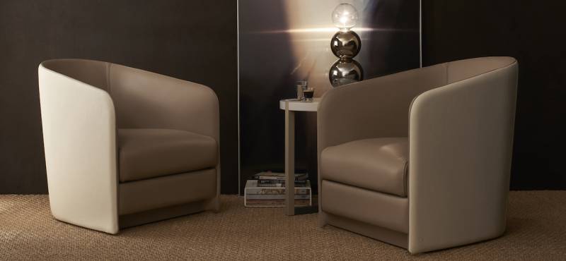 fauteuil en cuir design HORTENSE chez Showroom443 à Nîmes près de Montpellier