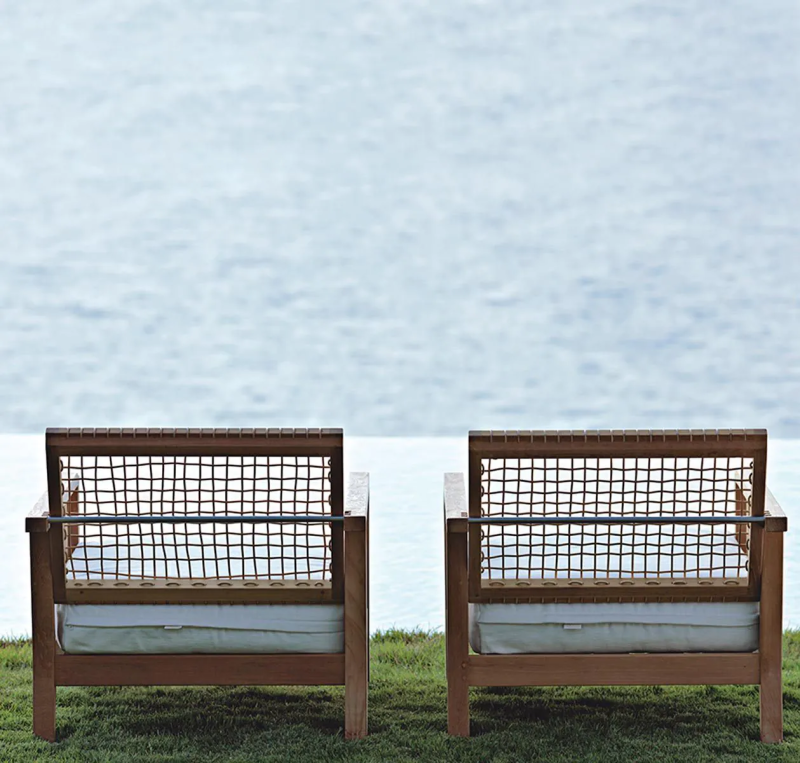 Fauteuil d'extérieur en bois Synthesis pour une décoration chaleureuse à Nîmes