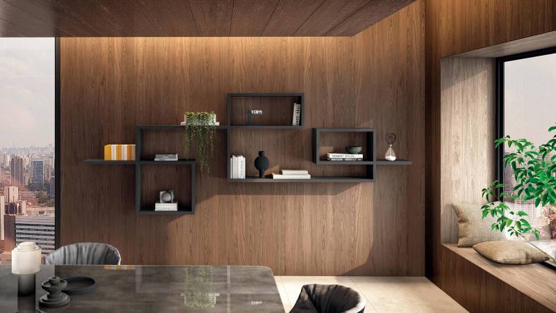 Bibliothèque murale design sur mesure LAGOLINEA pour votre intérieur moderne à Nîmes