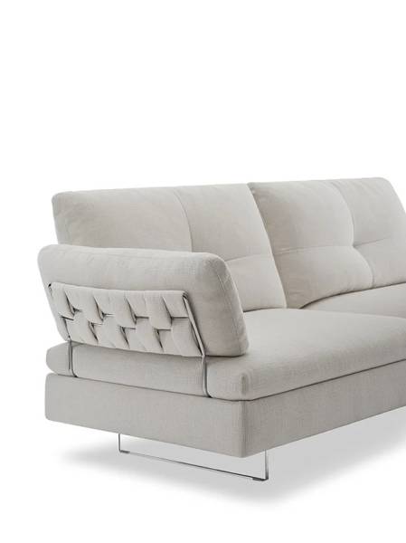 zoom tressage canapé tendance et confortable italien LIMES NEW chez Showroom443 près de Montpellier