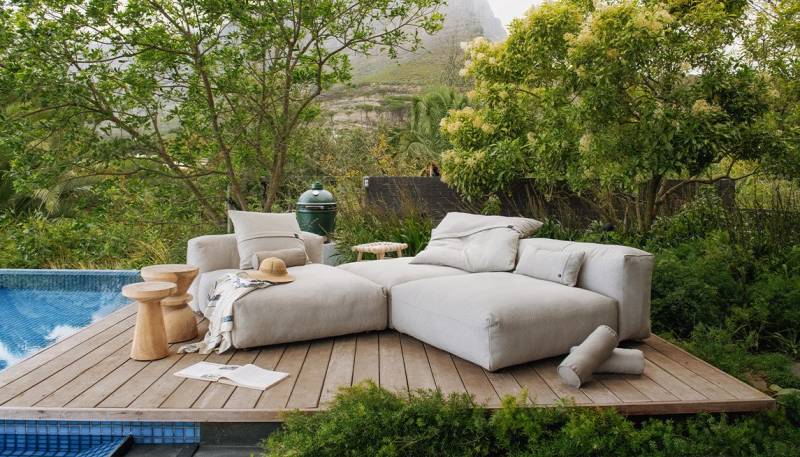 canapé modulable VETSAK outdoor gris sur Nîmes proche de Montpellier